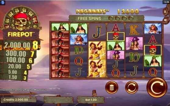 8 Golden Skulls of Holly Roger Megaways Microgaming slottxo ทดลองเล่น