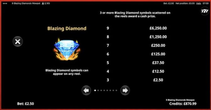 9 Blazing Diamonds Wowpot Microgaming slottxo ทางเข้า