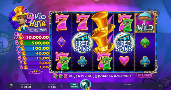 9 Mad Hats Microgaming slottxo ทดลองเล่น