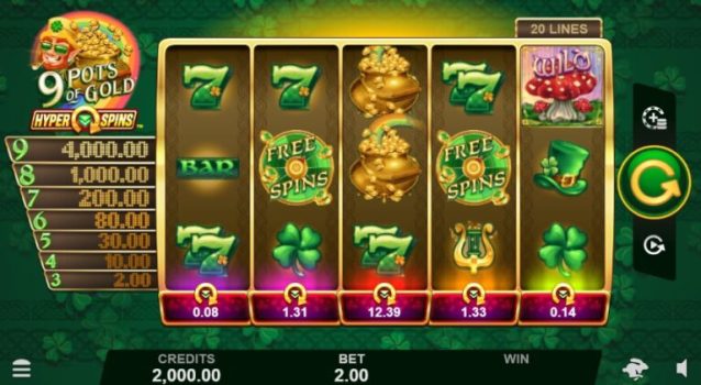 9 Pots of Gold HyperSpins Microgaming slottxo ทดลองเล่น