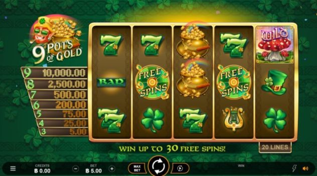 9 Pots of Gold Microgaming slottxo ทดลองเล่น