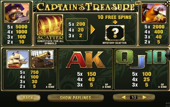 Captain's Treasure Pro slotxo ฝาก ถอน