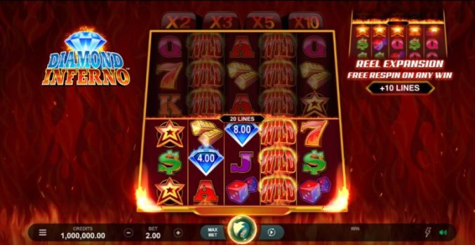 Diamond Inferno Microgaming slottxo ทดลองเล่น