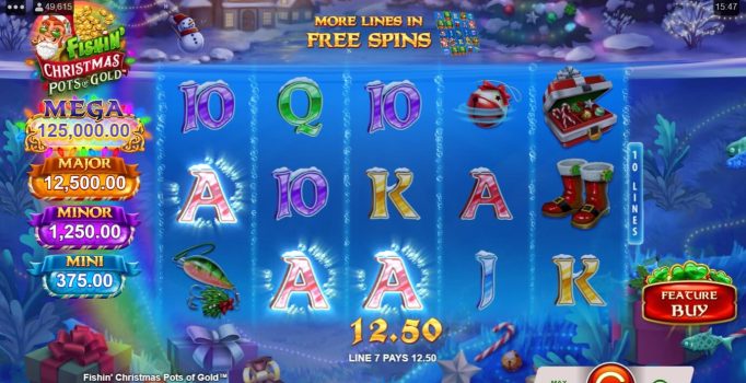 Fishin Christmas Pots of Gold Microgaming slottxo ทดลองเล่น