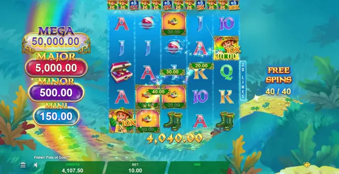 Fishin’ Pots of Gold Microgaming slottxo ทดลองเล่น