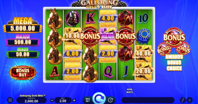 Galloping Gold Blitz Microgaming slottxo ทดลองเล่น
