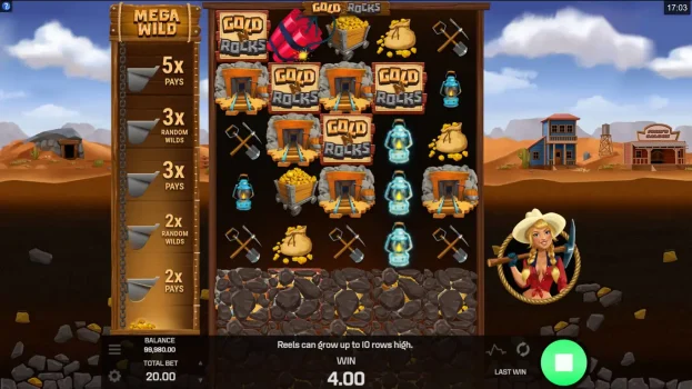 Gold N Rocks Microgaming slottxo ทดลองเล่น