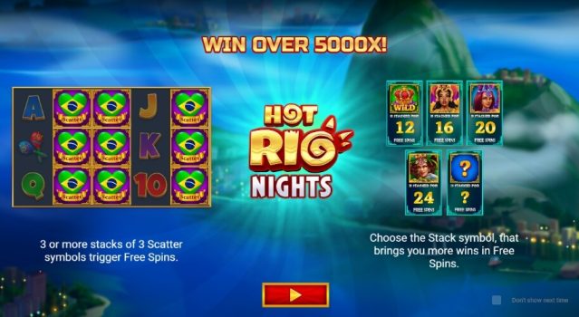 Hot Rio Nights EVOPLAY slottxo เครดิตฟรี