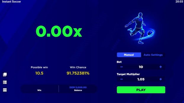 Instant Soccer EVOPLAY slottxo ทดลองเล่น