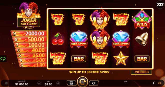 Joker Fire Frenzy Microgaming slottxo ทดลองเล่น