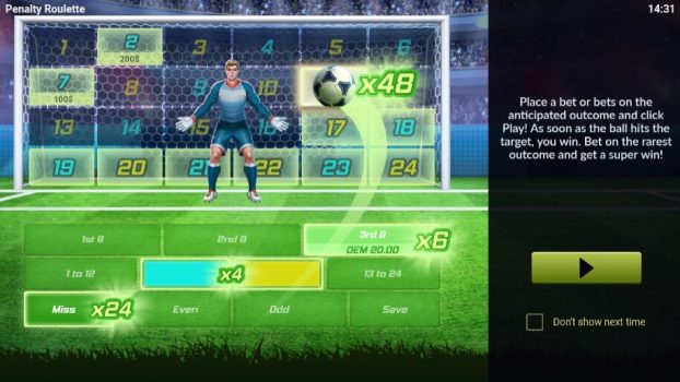 Penalty Roulette EVOPLAY slottxo ทางเข้า