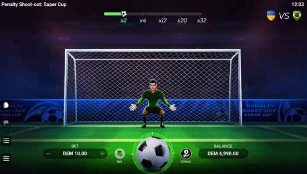 Penalty shoot-out: Super Cup EVOPLAY slottxo ทดลองเล่น