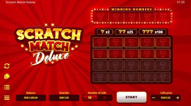 Scratch Match Deluxe EVOPLAY slottxo ทดลองเล่น