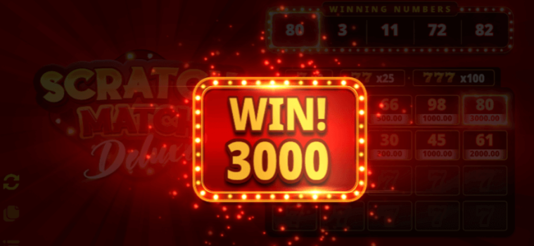 Scratch Match Deluxe EVOPLAY slottxo ฝาก ถอน