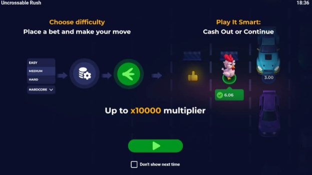 Uncrossable Rush EVOPLAY slottxo ฟรีเครดิต