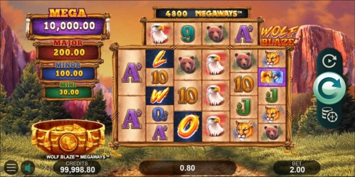Wolf Blaze Megaways Microgaming slottxo ทดลองเล่น
